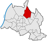 Locator map Waldstadt in Karlsruhe